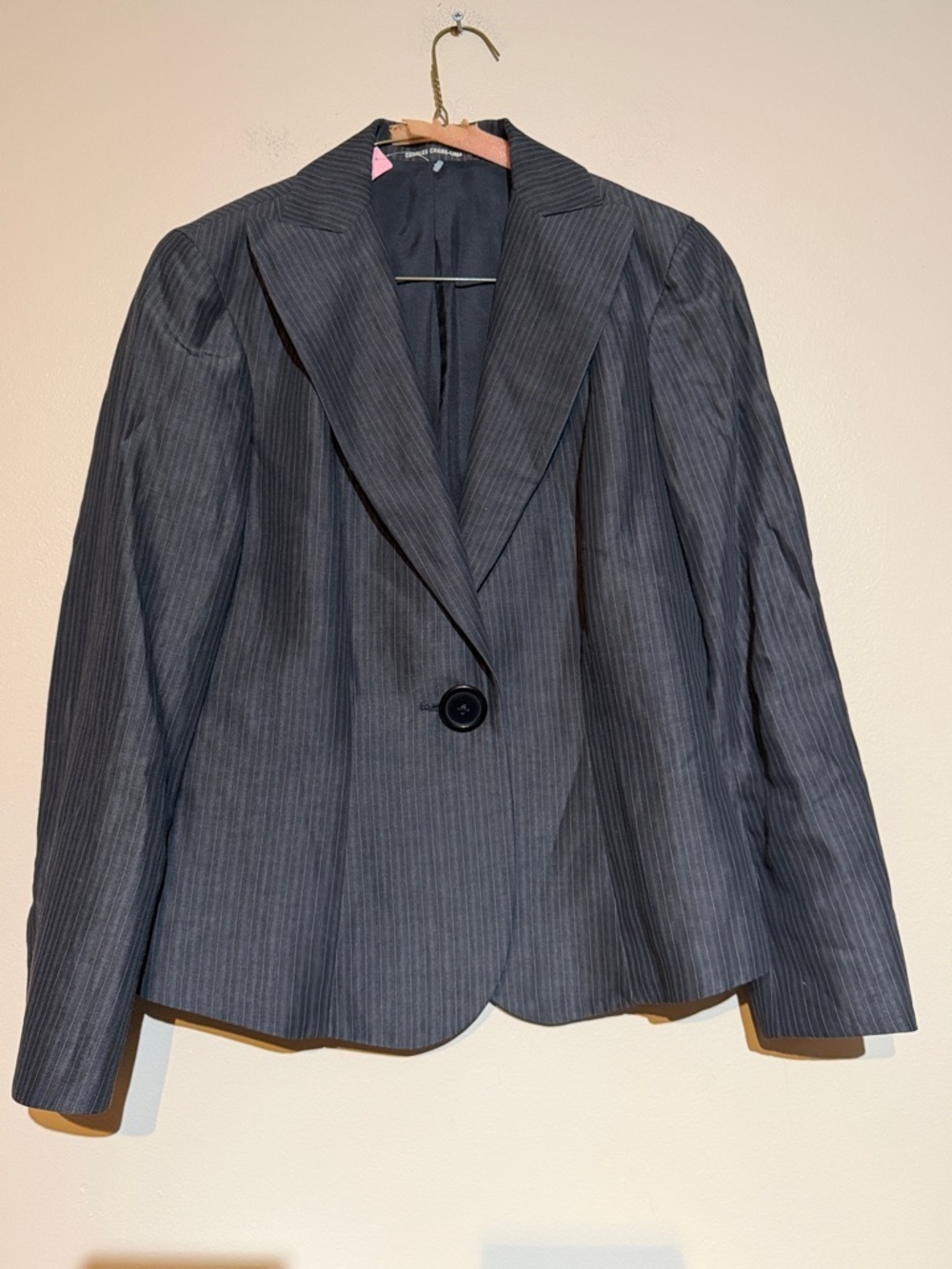 Charles change-Lima Charcoal Pinstripe Single-Button suit